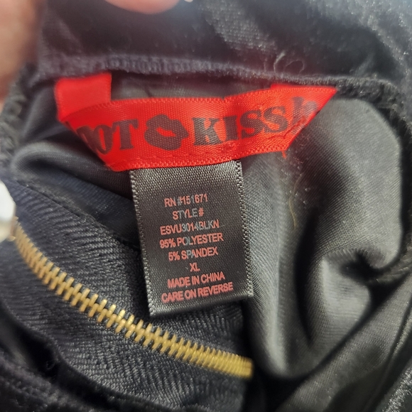 Hot kiss NWT velvet stretchy choker jumpsuit size XL - Picture 8 of 13